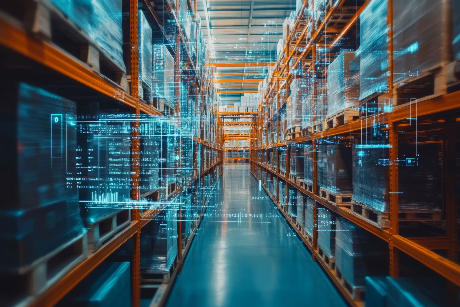 Futuristic warehouse