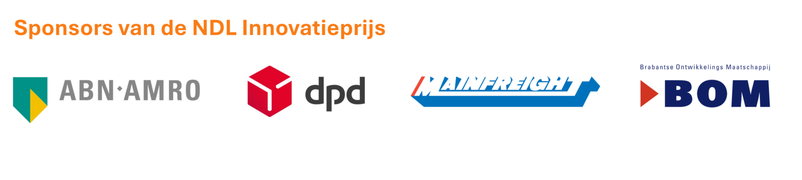 NDL innovatieprijs 2026 - de logo's van sponsoren